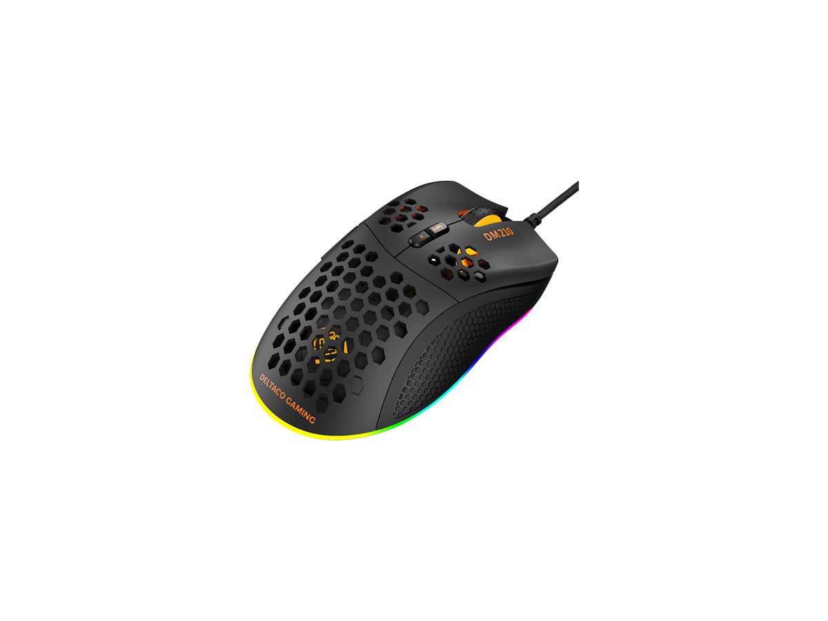 DELTACO Lightweight Gaming Mouse,RGB GAM-108 black, DM210 (7333048047021)