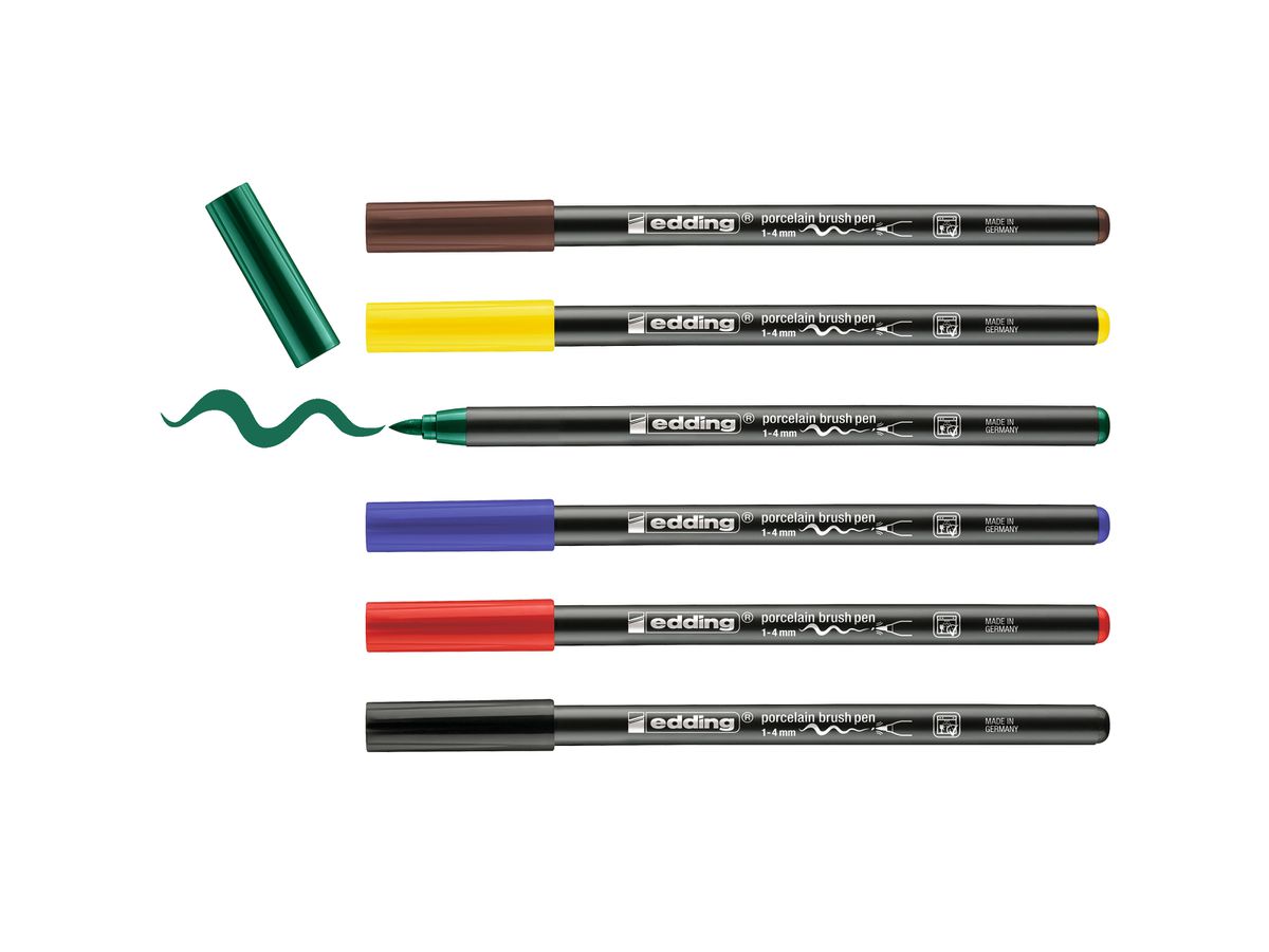 EDDING Porzellanmarker 4200 1-4mm 4200-E6-Fam 6 Family Colours (4004764928149)