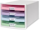 HAN Cassettiera IMPULS A4/C4 14.75 bianco/pastello, 4 cassetti (4012473120129)