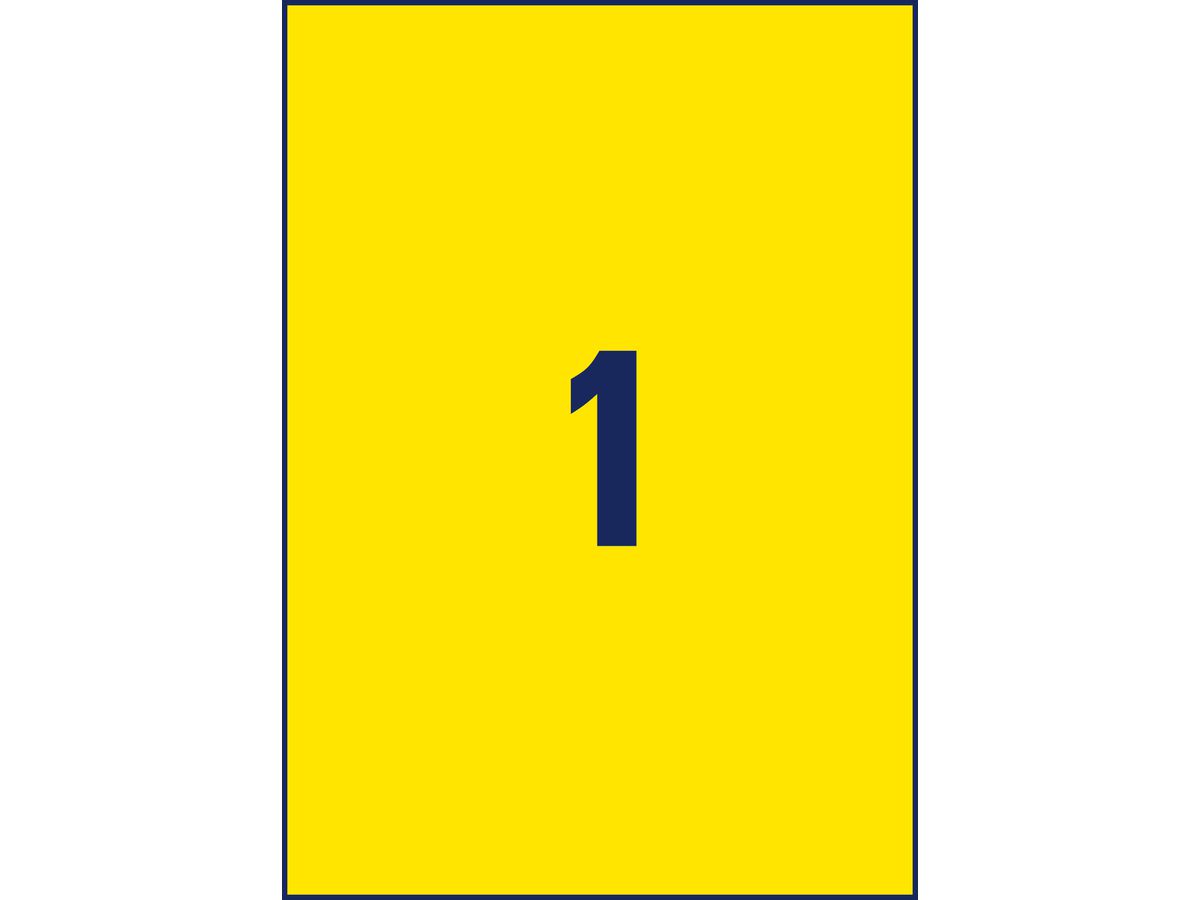 AVERY ZWECKFORM Etichette A4 3473 giallo 100 pezzi (4004182034736)