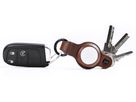 KEYSMART Air Genuine Leather Compact KS040-BRN-LEA Key Holder for AirTag, Brown (0810024053957)