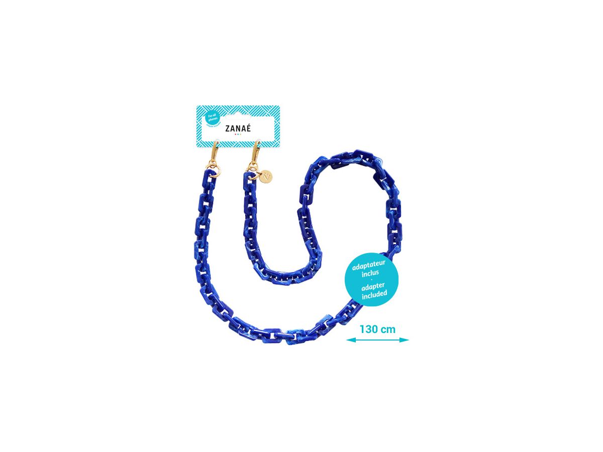 ZANAÉ Phone Necklace Blueberry Latte 18322 Cosy Capuccino blue (3663838183221)
