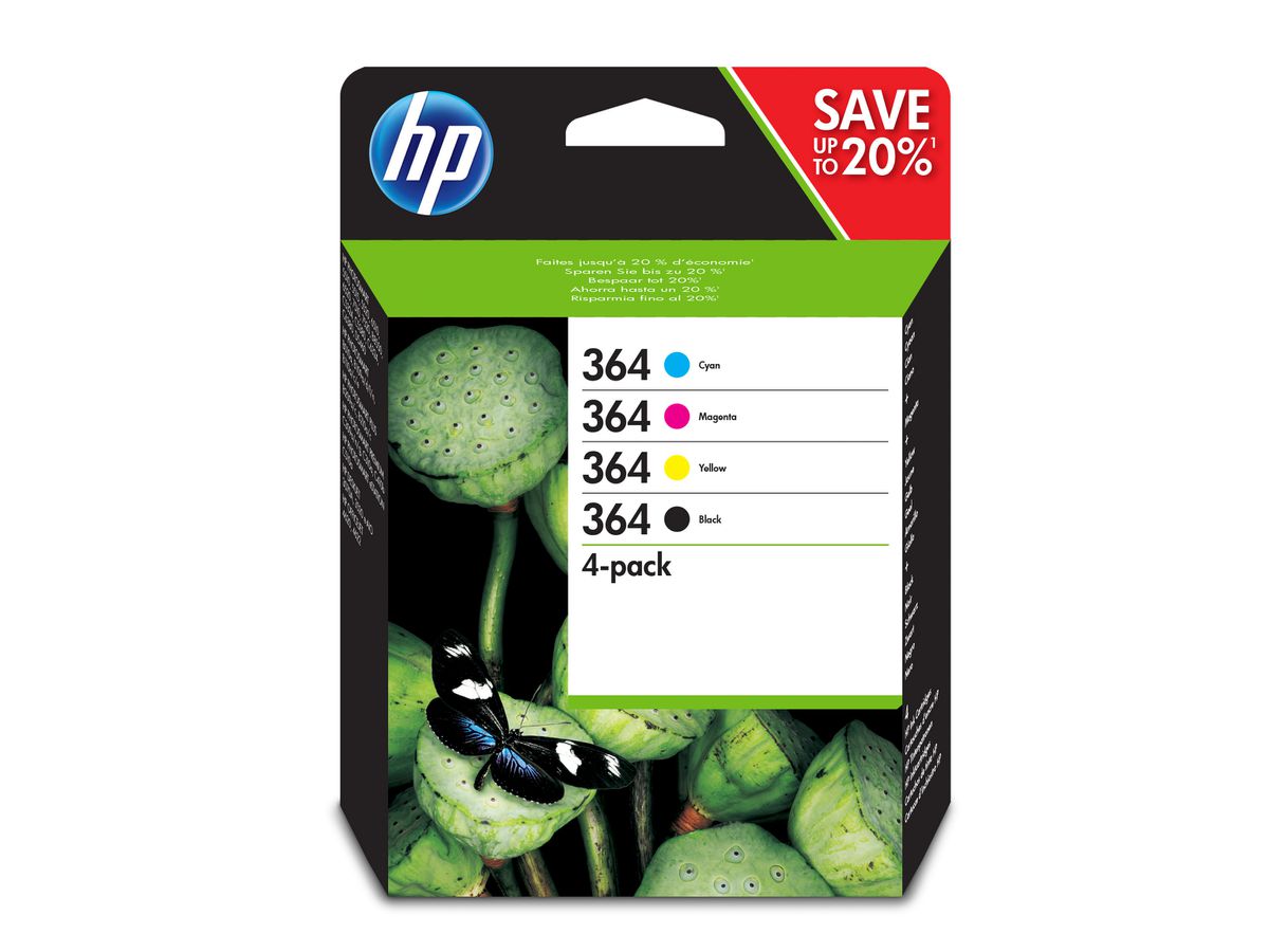 HP Combopack 364 CMYBK N9J73AE PhotoSmart D5460 300/250 p. (0889894508904)