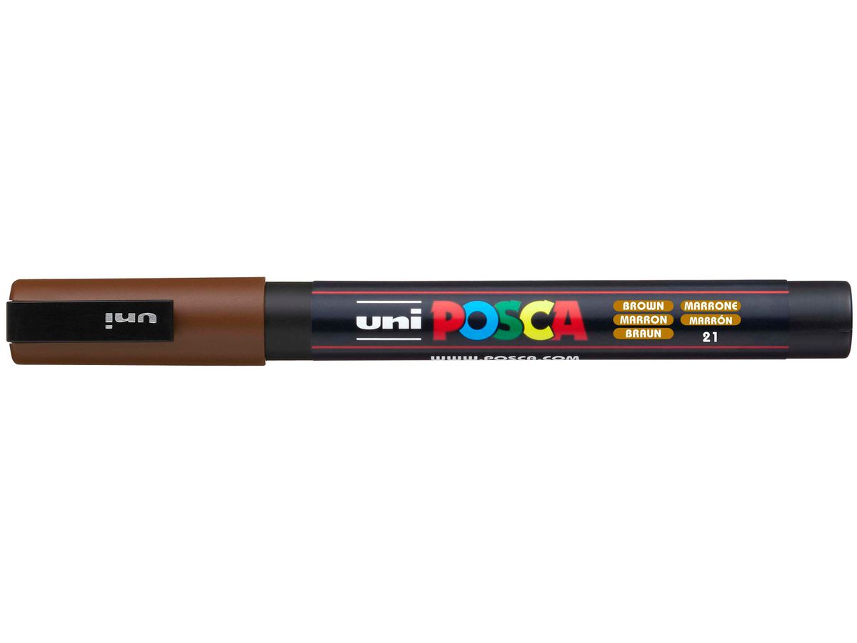 POSCA Marker 0.9-1.3mm PC-3M BROWN braun, Rundspitze (4902778915813)