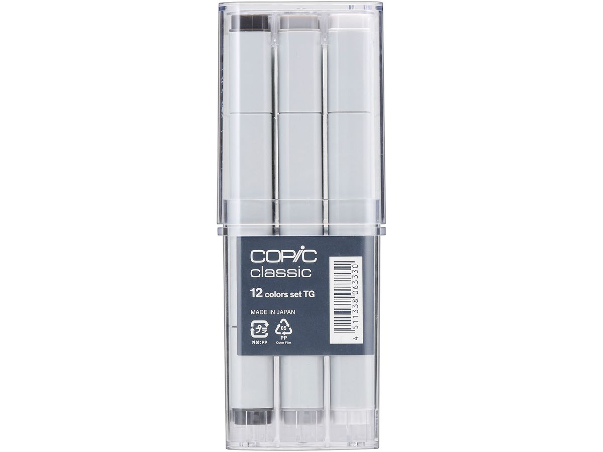 COPIC Marker Classic 20075153 grey-Set TG, 12 pcs. (4511338063330)