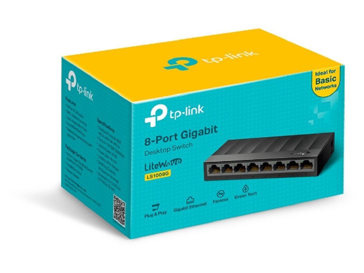 TP-LINK LiteWave 8Port Gigabit Switch LS1008G Desktop Plastic Case (6935364085476)