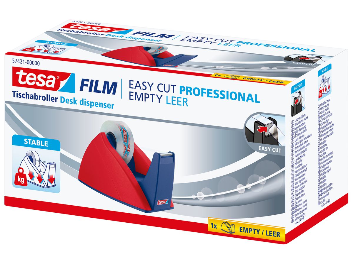 TESA Déroul. Table EasyCut 33mx19mm 574210000 rouge/bleu (4042448363114)