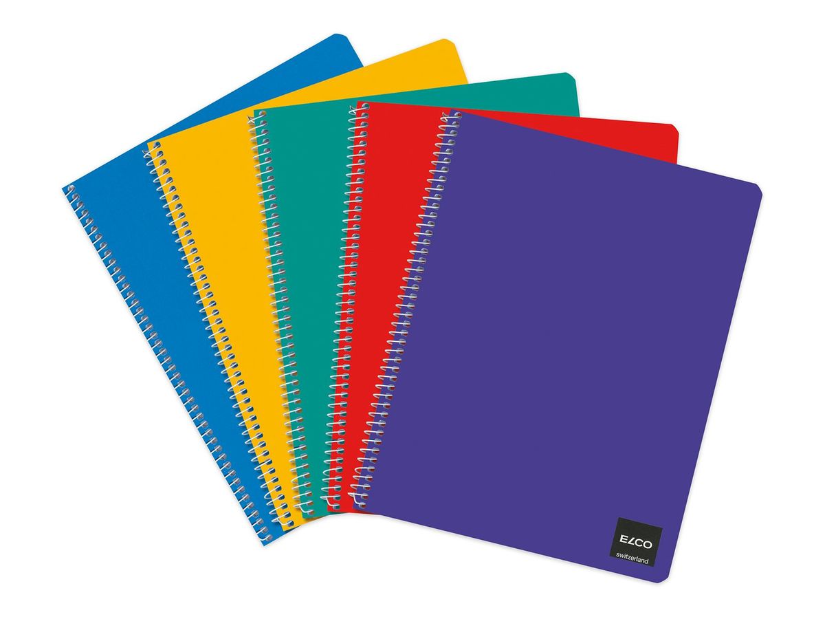 ELCO Cahier spiral quadr. 4mm A6 72885.07 blanc, 70g, ass. 50 flls. (7610425439700)