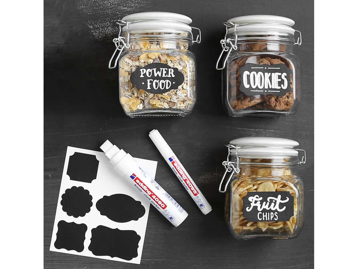 I AM CREATIVE Autocollants tableau 4087.44 de craie, 4 flls. (7611983149988)