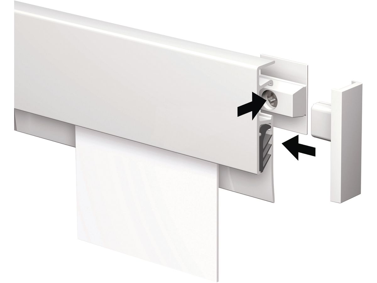 MAUL Klemmleiste MAULgrip 100cm 19.50 weiss, Alu (4002390077187)