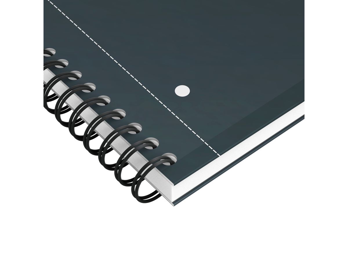 OXFORD Spiralbuch A4+ 400194457 liniert, schwarz 80 Blatt (3020120253473)