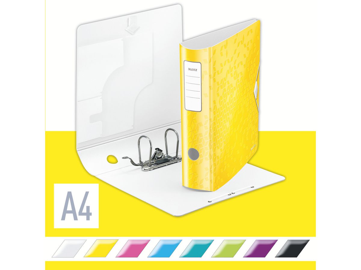 LEITZ Classeur WOW Active 180° 8.2cm 1106-00-16 jaune A4 (4002432120499)