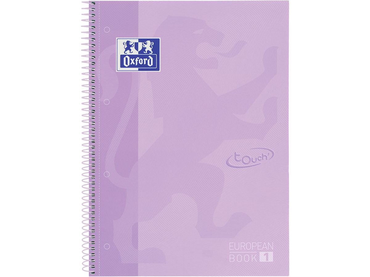 OXFORD Spiralbuch A4+ 400138325 liniert pastelllila 80 Blatt (8412771035426)