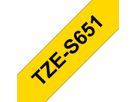 PTOUCH Ruban, strong/adh. noir/jaune TZe-S651 PT-300 24 mm (4977766692700)