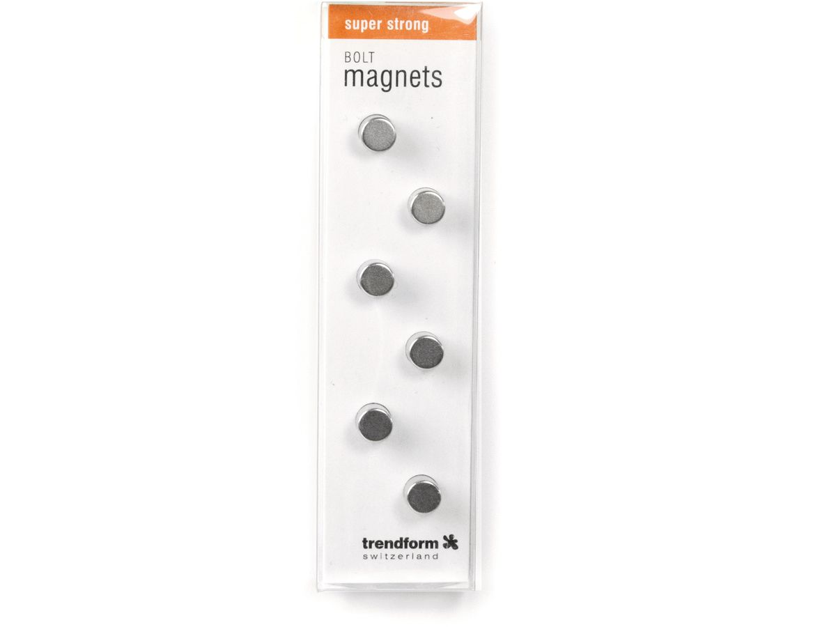 TRENDFORM Magnete BOLT CA2008 silber 6 Stück (7640161861077)