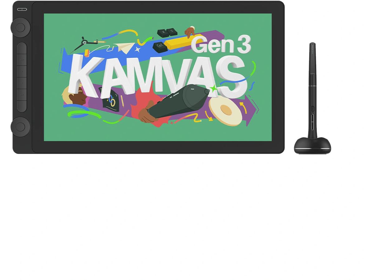 HUION Kamvas 16 Gen 3 IPS QHD Black GS1563 16384Levels, 6 Keys USB-C (6930444805647)