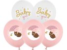 PARTYDECO Ballons 30cm SB14P3370006 Baby Girl, rose 6 pièces (5904555046757)