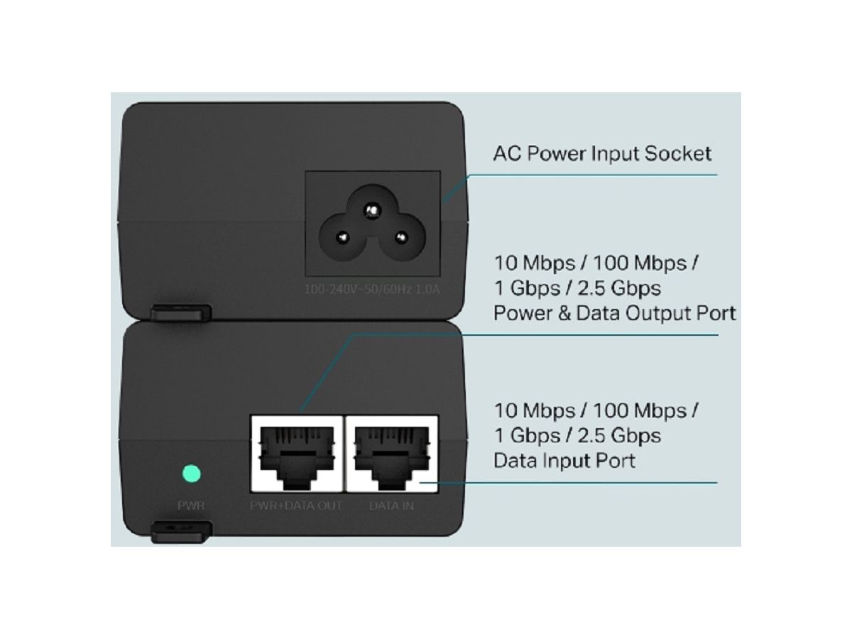 TP-LINK 2.5G PoE+ Injector Adapter POE260S (4895252502220)