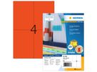 HERMA Etiketten SPECIAL 105x148mm 4397 rot,perm. 400 St./100 Bl. (4008705043977)
