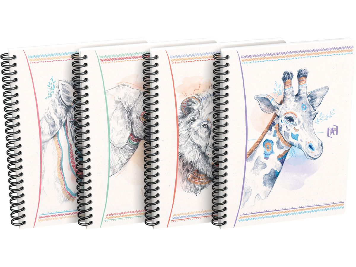 OXFORD Carnet spirales Boho Spirit A5 400153868 ligné, assorti 60 feuilles (3020120178073)