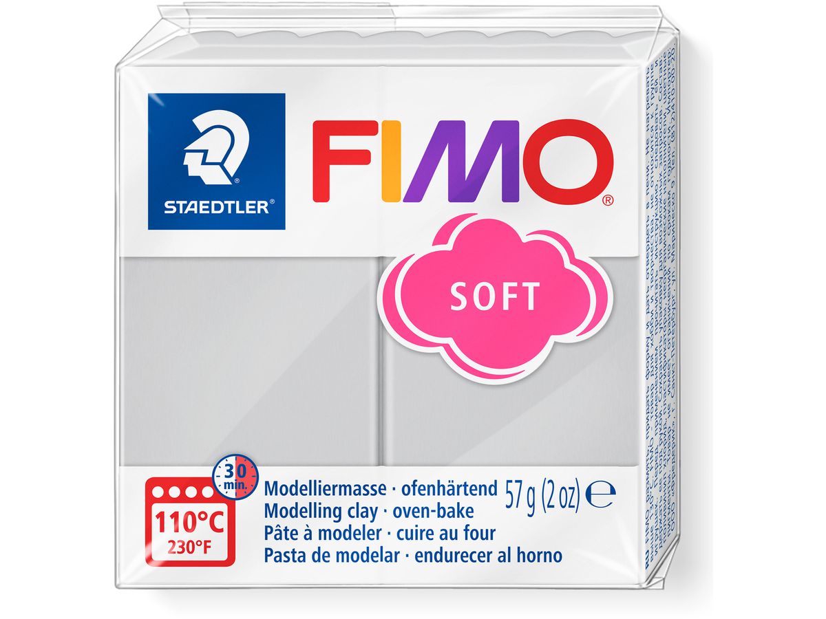 FIMO Pâte à modeler Soft 57g 8020-80 gris (4006608809874)