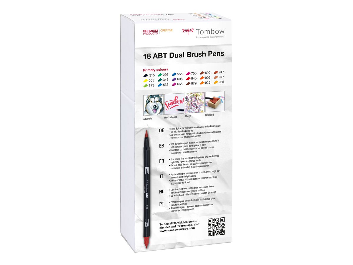 TOMBOW ABT Dual Brush Pen ABT-18P-1 18 pezzi (4003198104198)