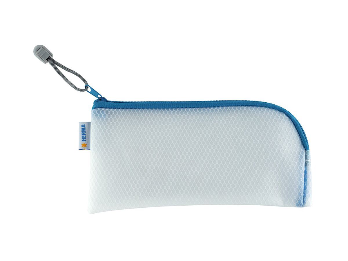 HERMA Tasca documenti con zip A6 20003 blu, 23x11cm (4008705200035)