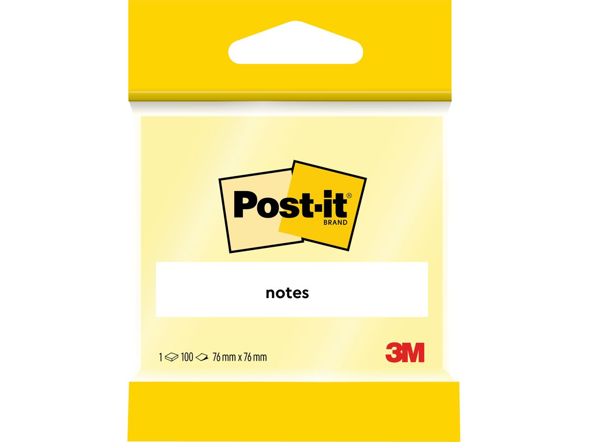 POST-IT Bloc-notes 76x76mm 6820 gelb 100 flls. (3134375234535)