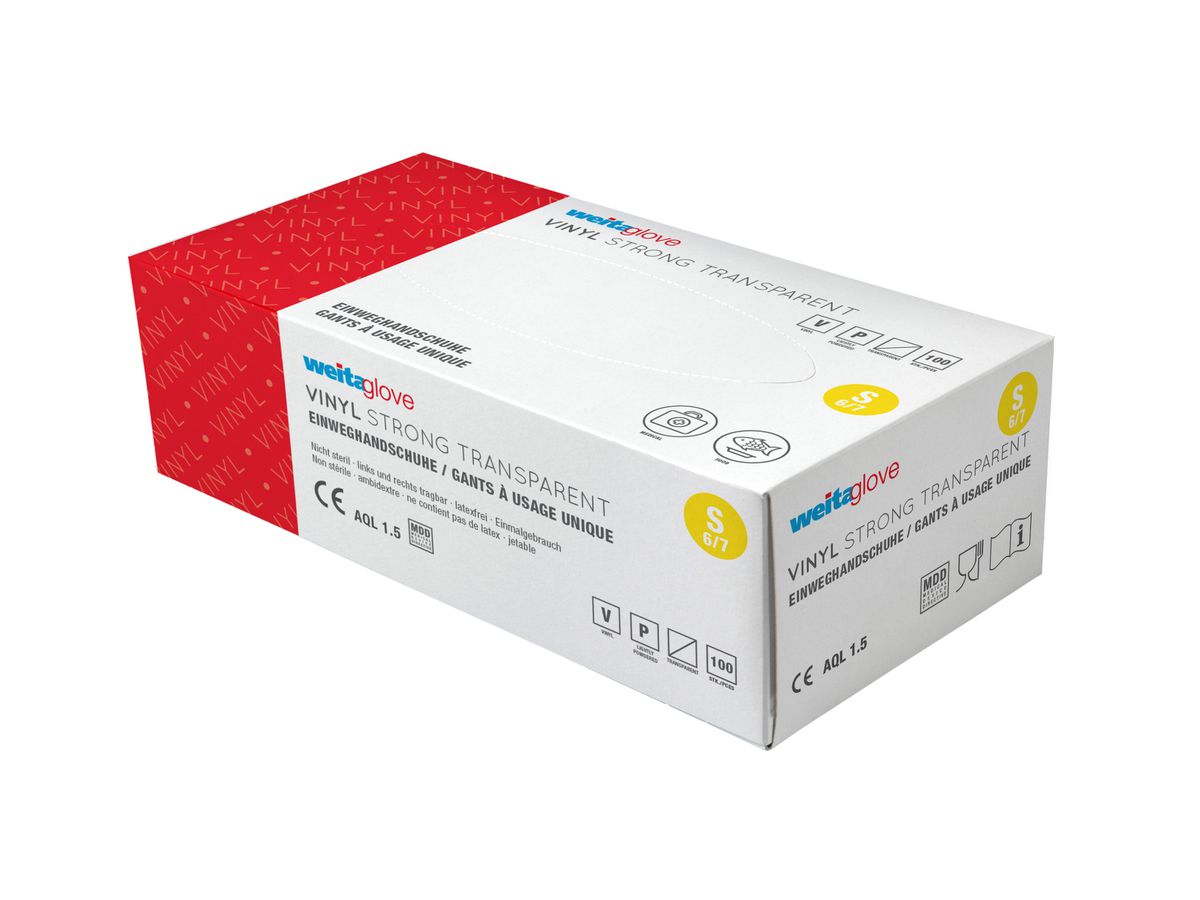WEITA Gants jetables Vinyl S 270301 transparent 100 pièces (7610588270301)