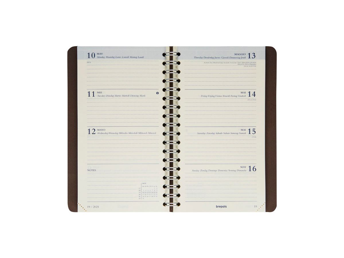 BREPOLS Agenda Interplan Calvi 2026 0.736.6870 1S/2P orange 8.9x16cm (5412303376235)