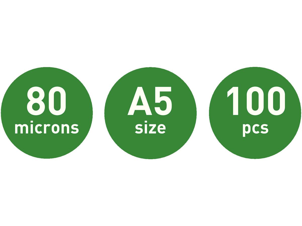 LEITZ Pelicole per laminazione A5 74920000 lucido, 80my 100 pezzi (4002432397761)