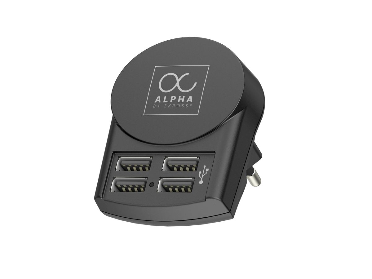 SKROSS World Adapter Premium Series 1.104102 Alpha Europe USB Charger 4A (7640166327295)