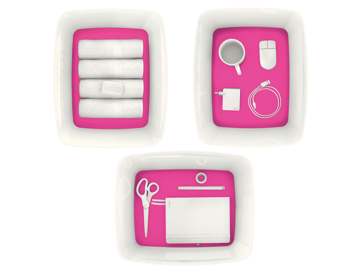 LEITZ MyBox L avec couvercle 18lt 52161023 blanc/pink (4002432116478)