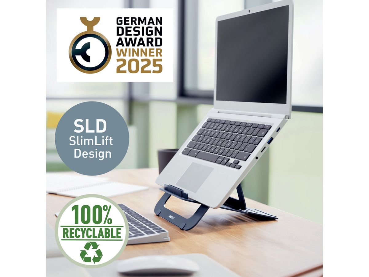 LEITZ Supporto per monitor Ergo 6346-00-89 Alu grigio scuro (4002432138333)