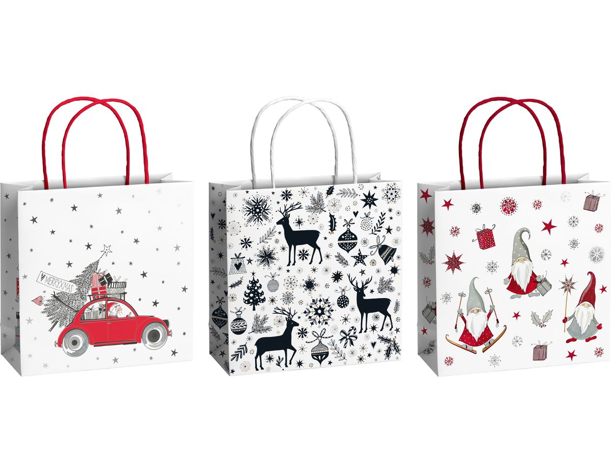 STEWO Sacchetto regalo Nisse 2543538699 rosso 20x8x20cm (7630050875759)