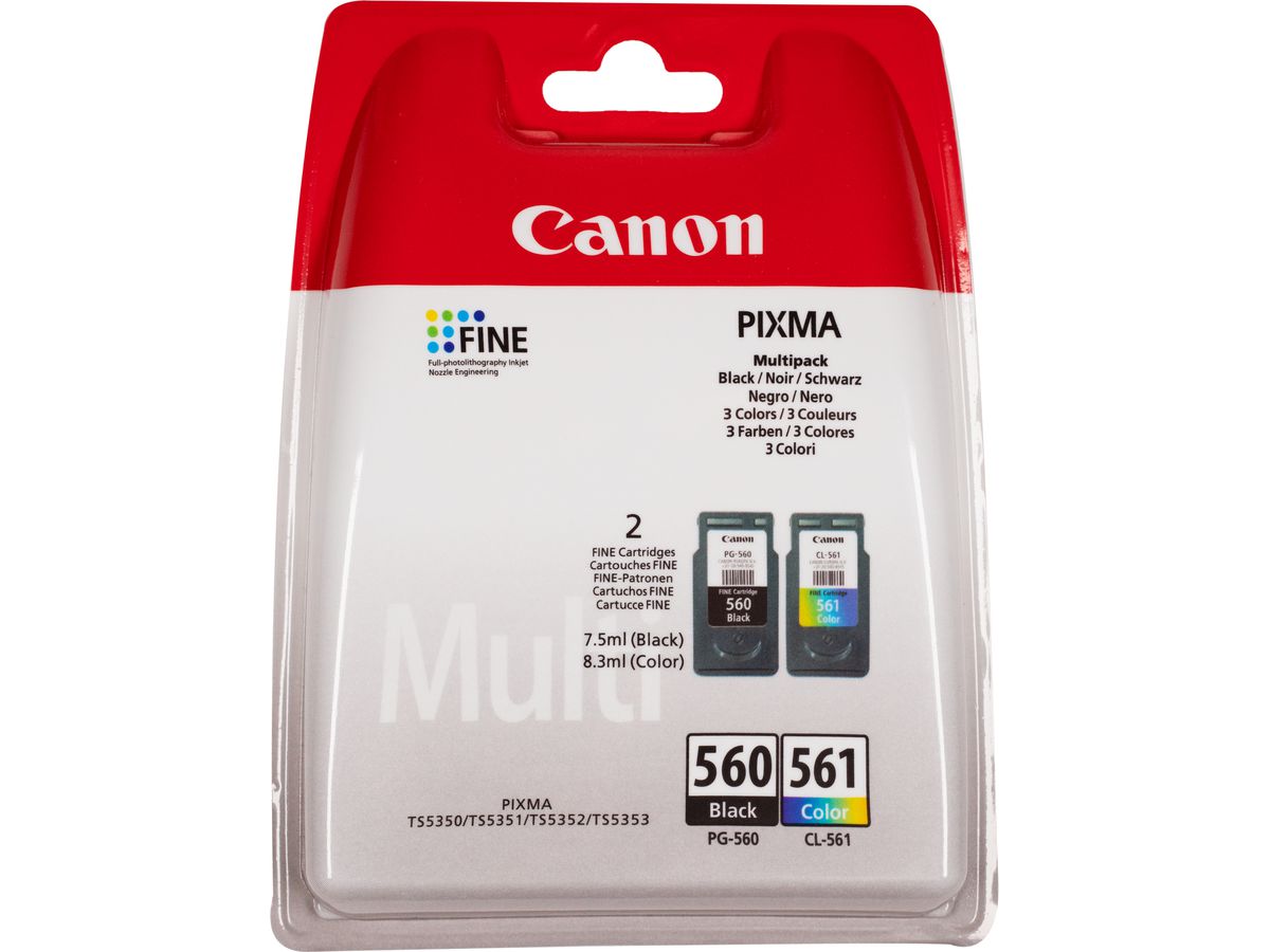 CANON Multipack inchiost. nero/color PGCL560/1 PIXMA TS 5350 7.5/8.3ml (8714574662978)