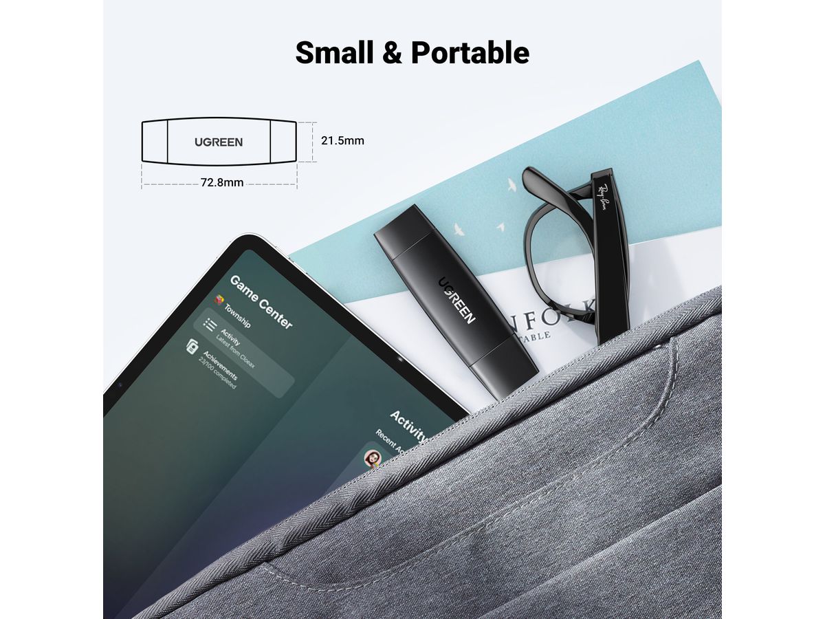 UGREEN Card Reader Multifunction 80191 Black, (BB) (6957303881918)