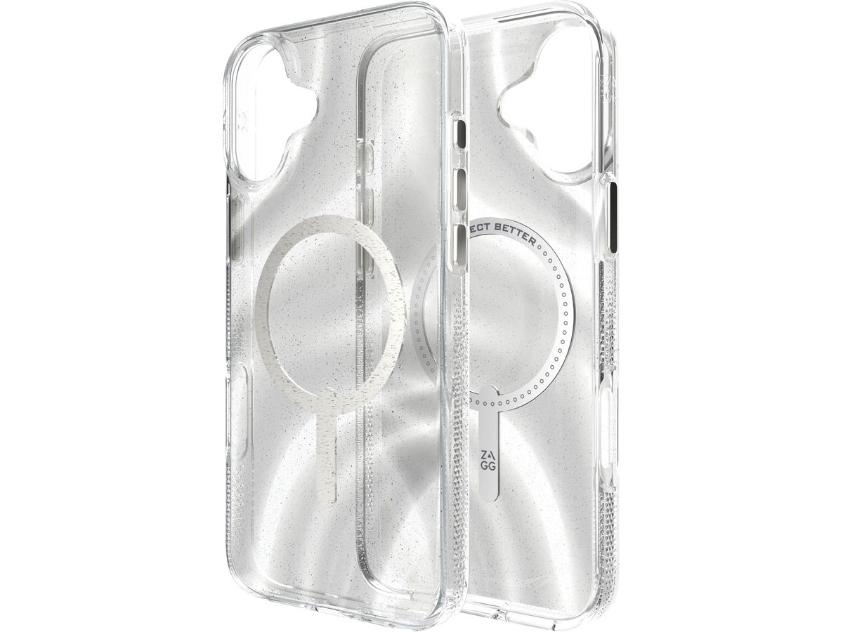 ZAGG Milan Cases Snap Apple 702315119 iPhone 16 Plus,Swirl Glitter (0840390319555)