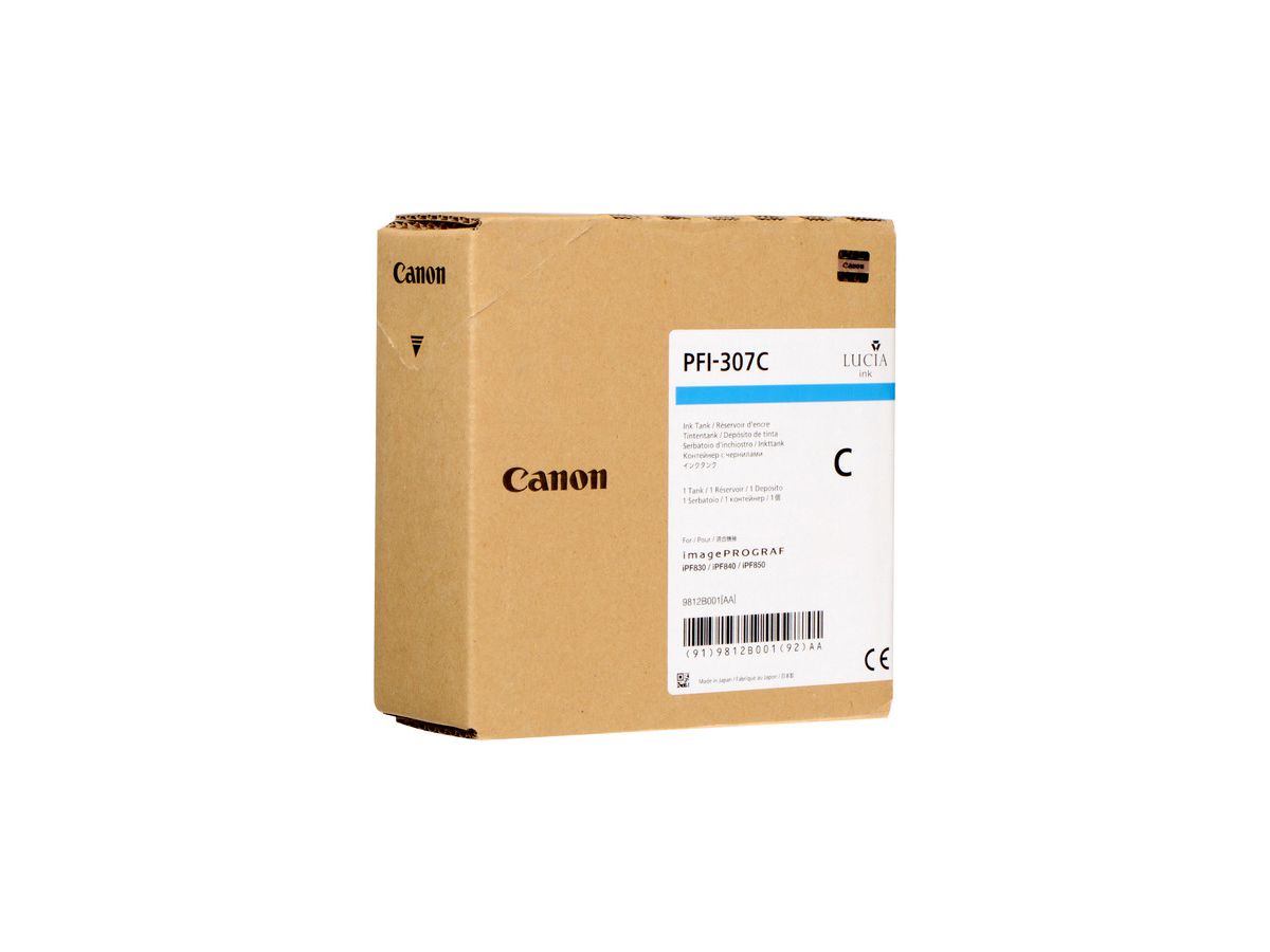 CANON Cartouche d'encre cyan PFI307C iPF 830/840 330ml (4549292022926)
