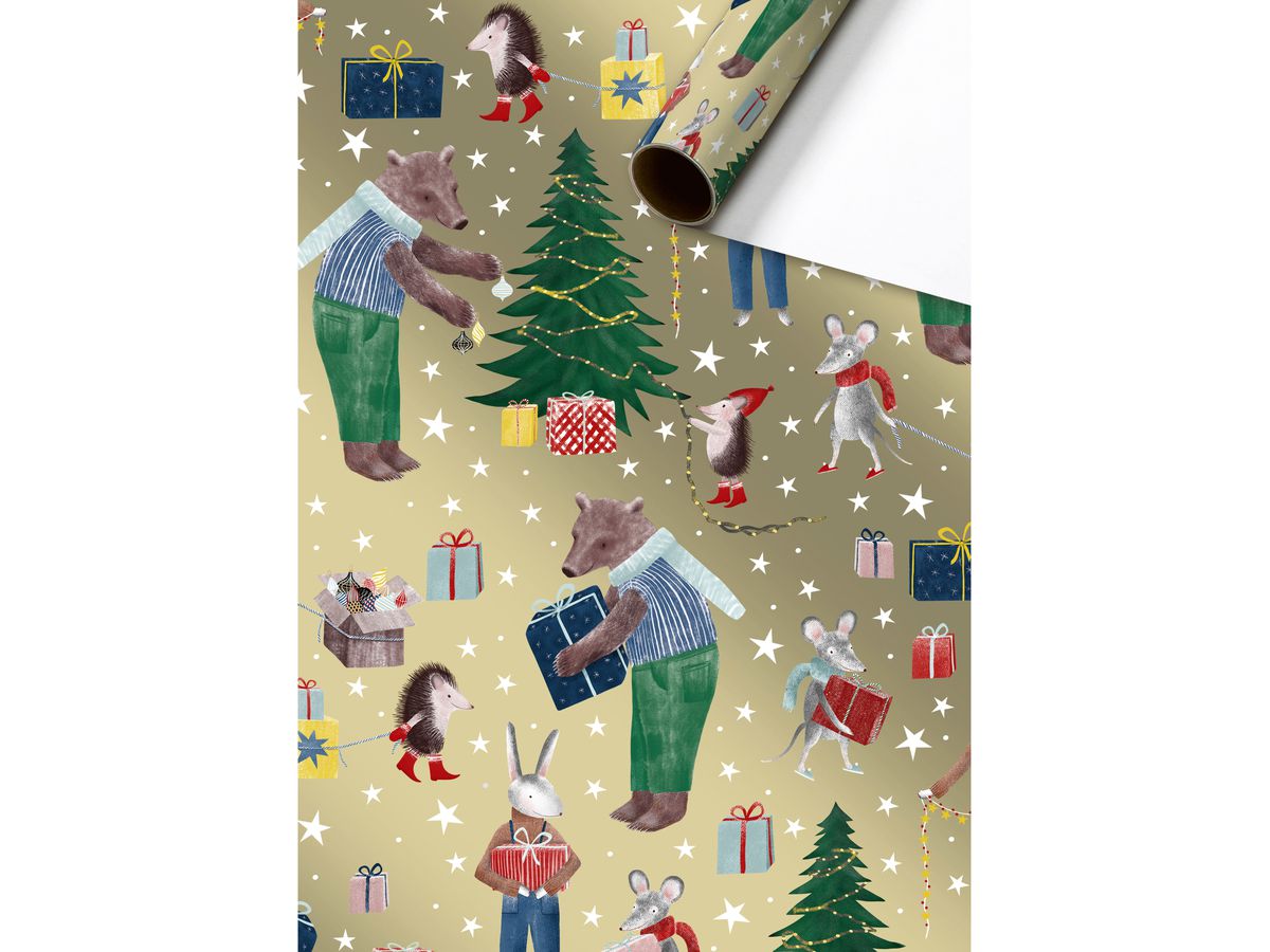 STEWO Geschenkpapier Melin 2528511180 gold 70x150cm (7630050891193)