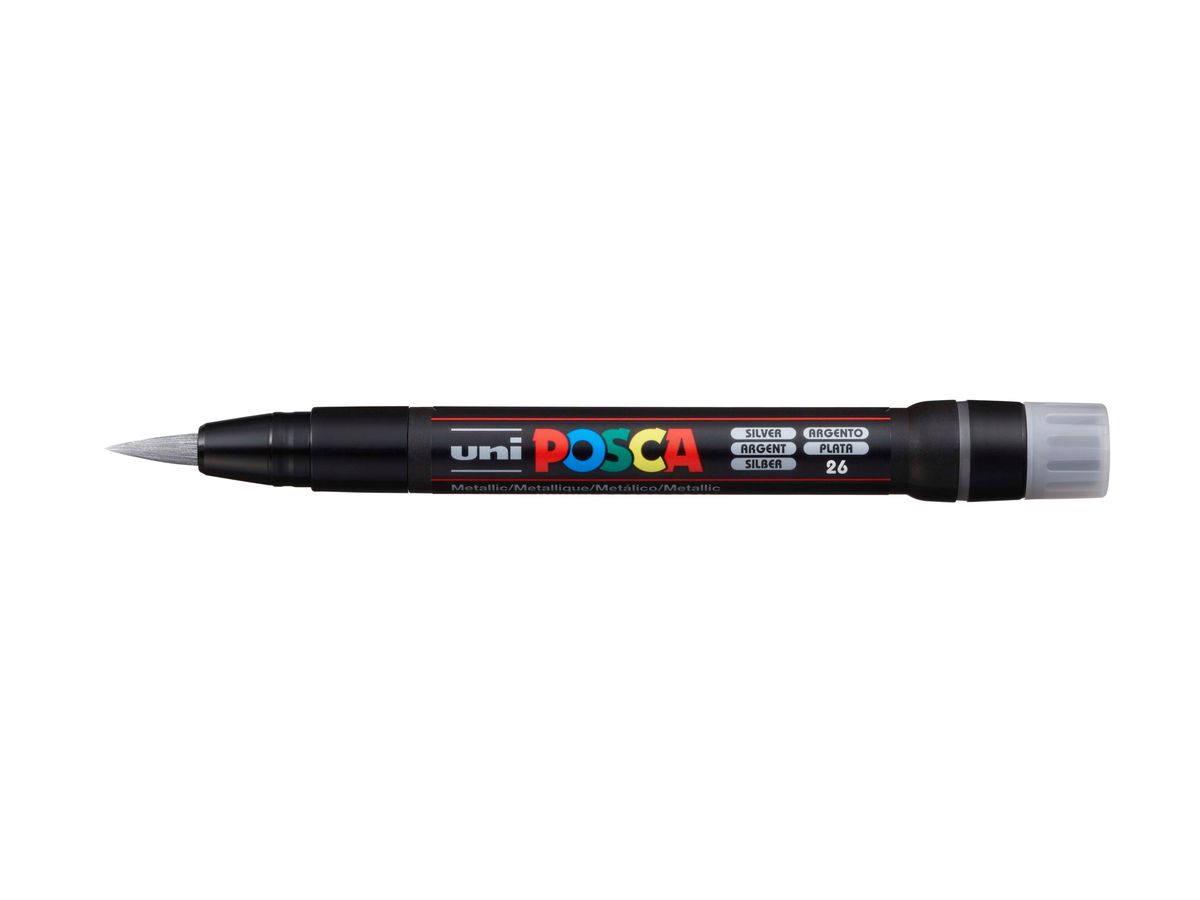 POSCA Penna Brush 1-10mm PCF350 SILVE argento (4902778665848)