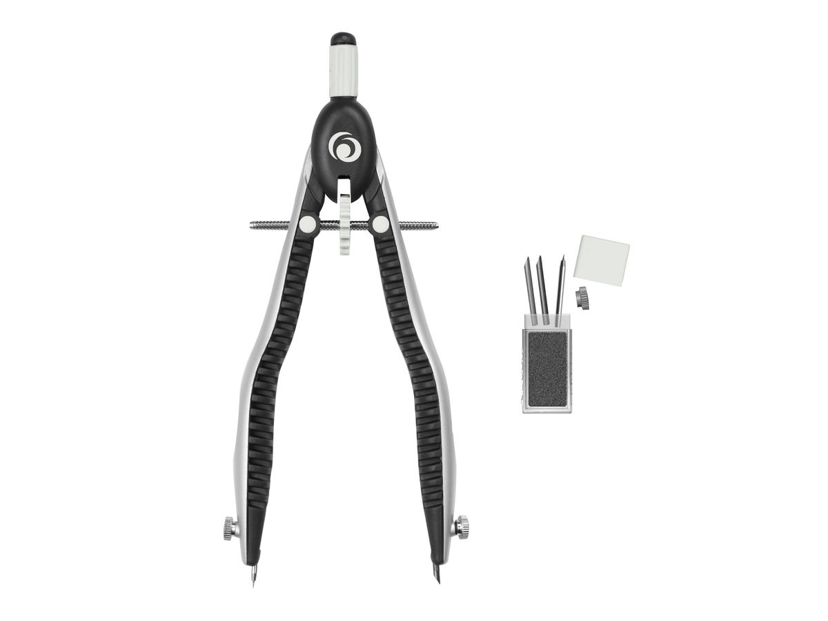 HERLITZ Compas my.pen 11122322 noir/gris, Blister (4008110408507)