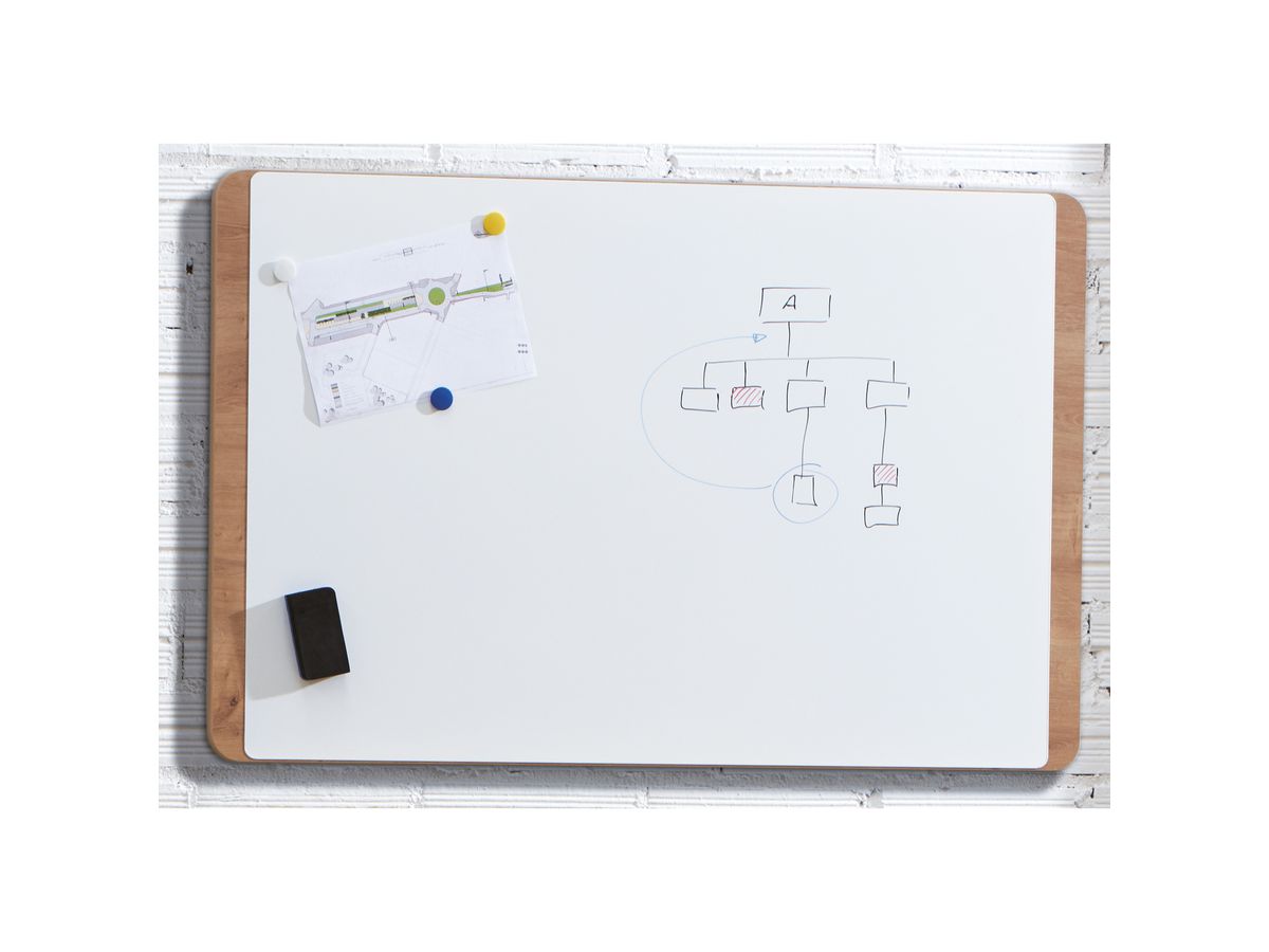 BEREC Tableau blanc bois NAT6420 laqué 75x115cm (7640106625283)