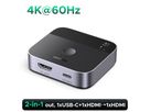 UGREEN Switch 2-in-1 Out 55452 1x USB-C+2xHDMI BB (6941876254521)