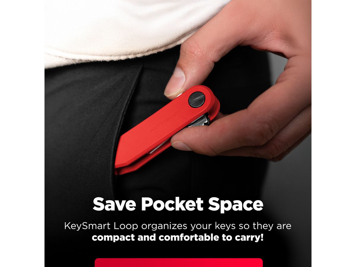 KEYSMART Loop Key Holder KS044-RED Red (0810024058525)