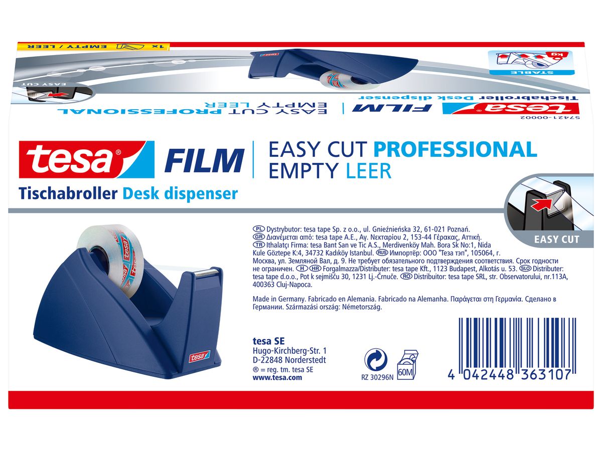 TESA Déroul. Table EasyCut 33mx19mm 574210000 bleu royal (4042448363107)