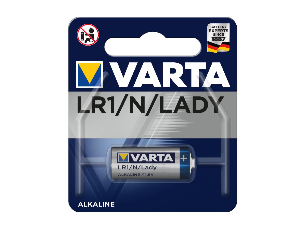 VARTA Batterie 4001101401 LR1, 1 Stück (4008496128136)
