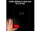 AVERY ZWECKFORM Etichette 70×37mm 3448 rosso 2400 pezzi (4004182034484)
