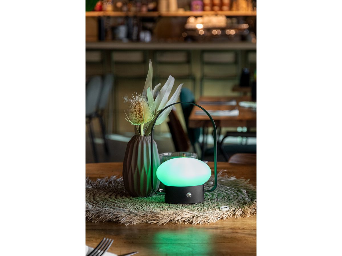 SECURIT Lampe de table BARCELONA LP-BA-BL noir, batterie, dimmable (8720663161048)