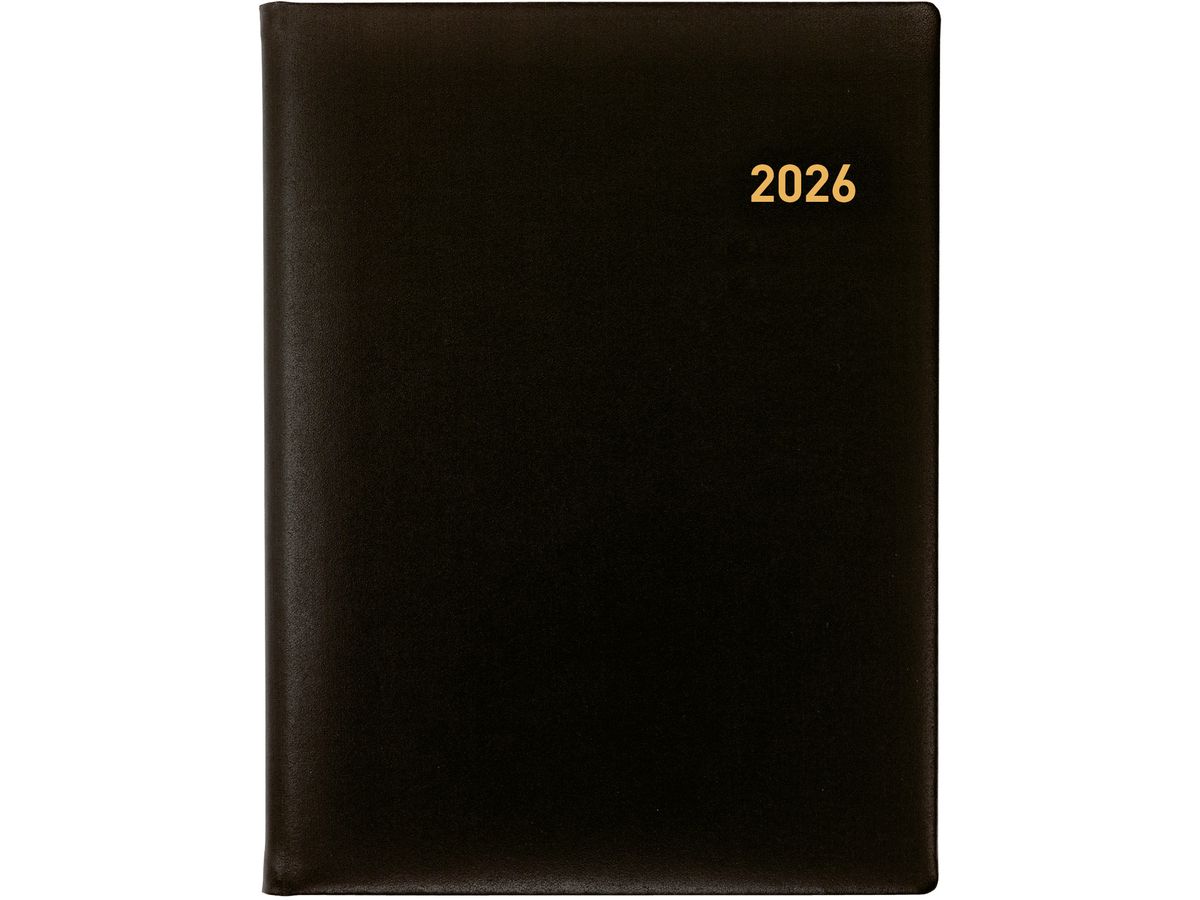 BIELLA Agenda Orario pelle 2026 809311020026U 1S/2P nero ML 17.8x23.5cm (7611365524433)